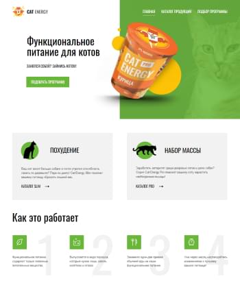 Скрин сайта Cat Energy